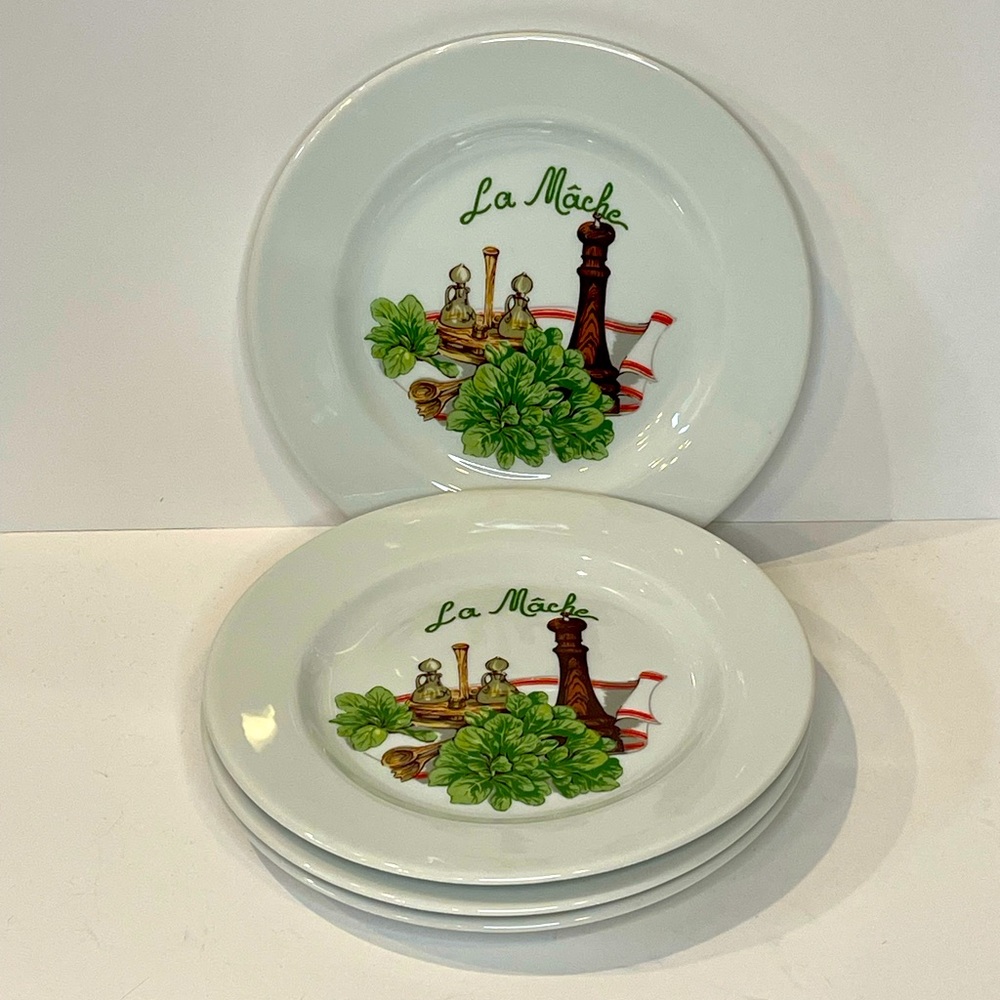 (4) Spirito La Mache (Lamb’s Salad) Salad Plate Franmara Czech Republic 8 1/2"